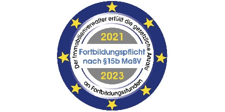 Dumax Emblem Immobilienverwalter Fortbildungspflicht 2021 2023