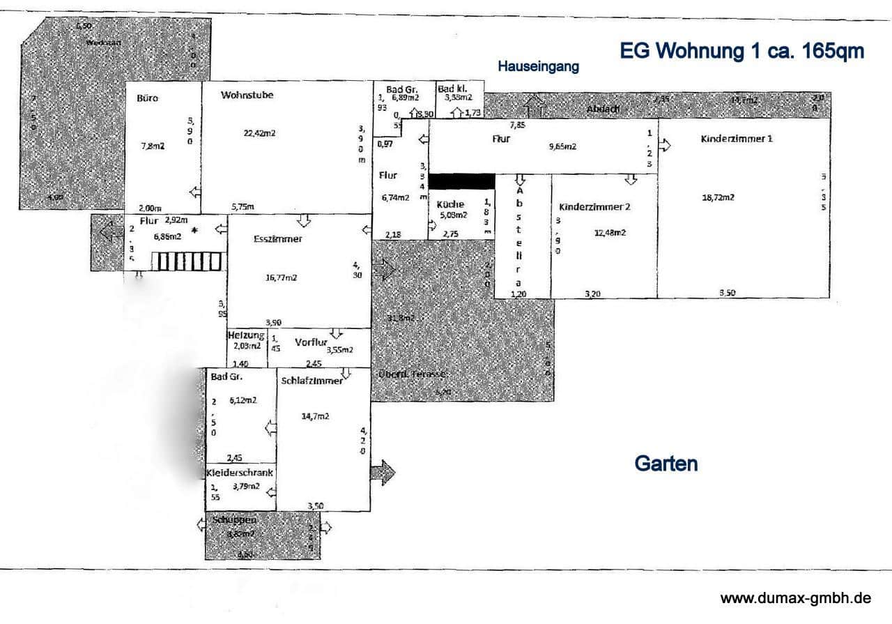 Grundriss EG Wohnung 1