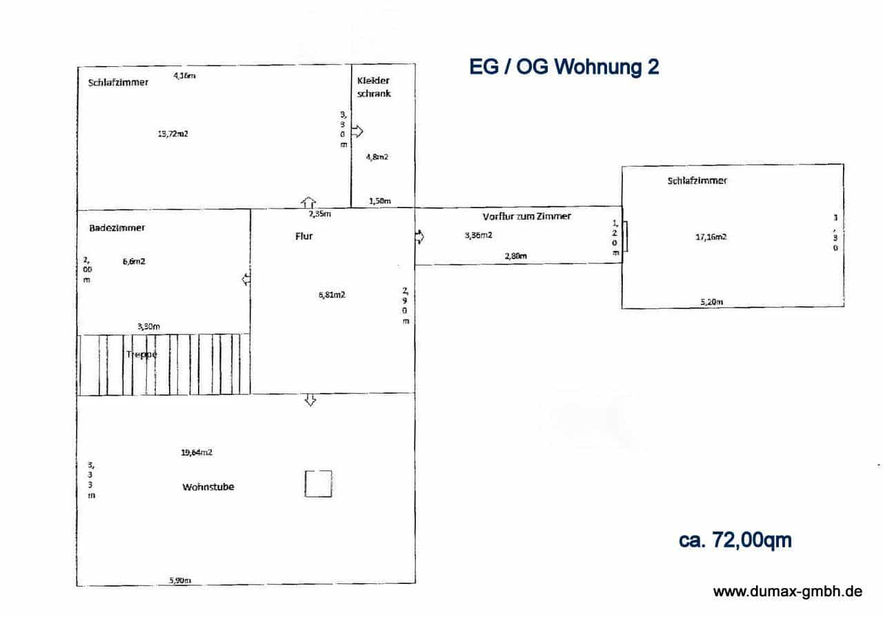 Grundriss EG-OG Wohnung 2