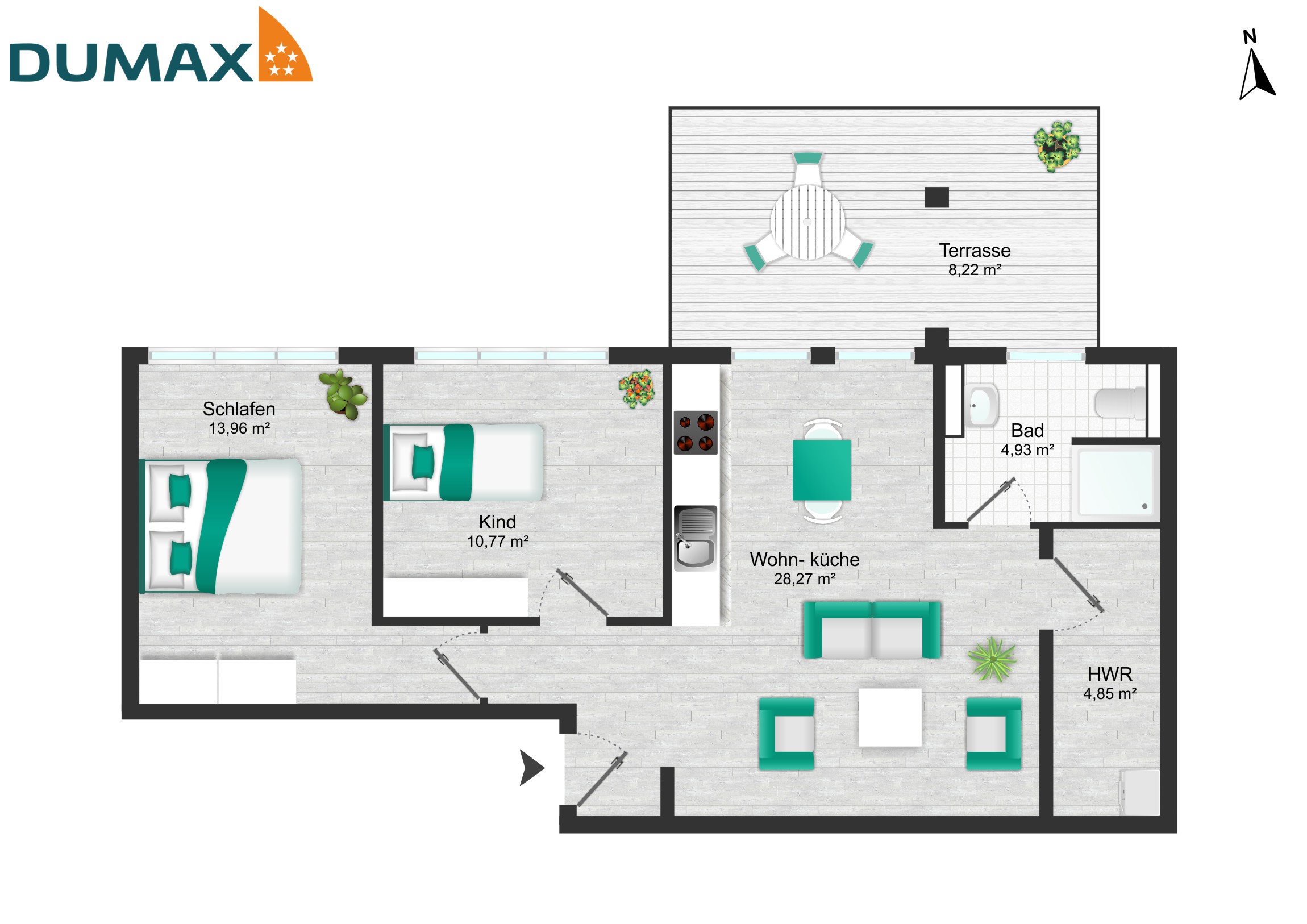 3 ZKB-WHG mit Terrasse und Traumküche in Twistringen