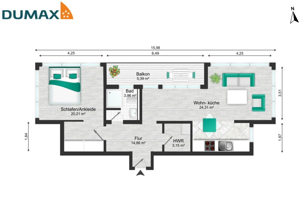 2 ZKB-WHG mit Terrasse und Traumküche in Twistringen