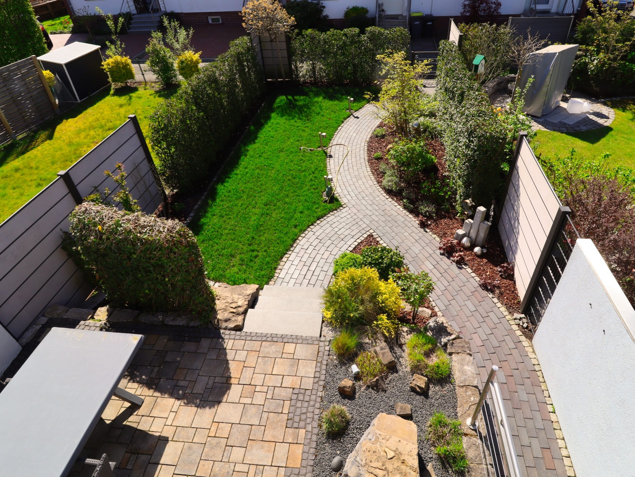 Gartenblick von oben
